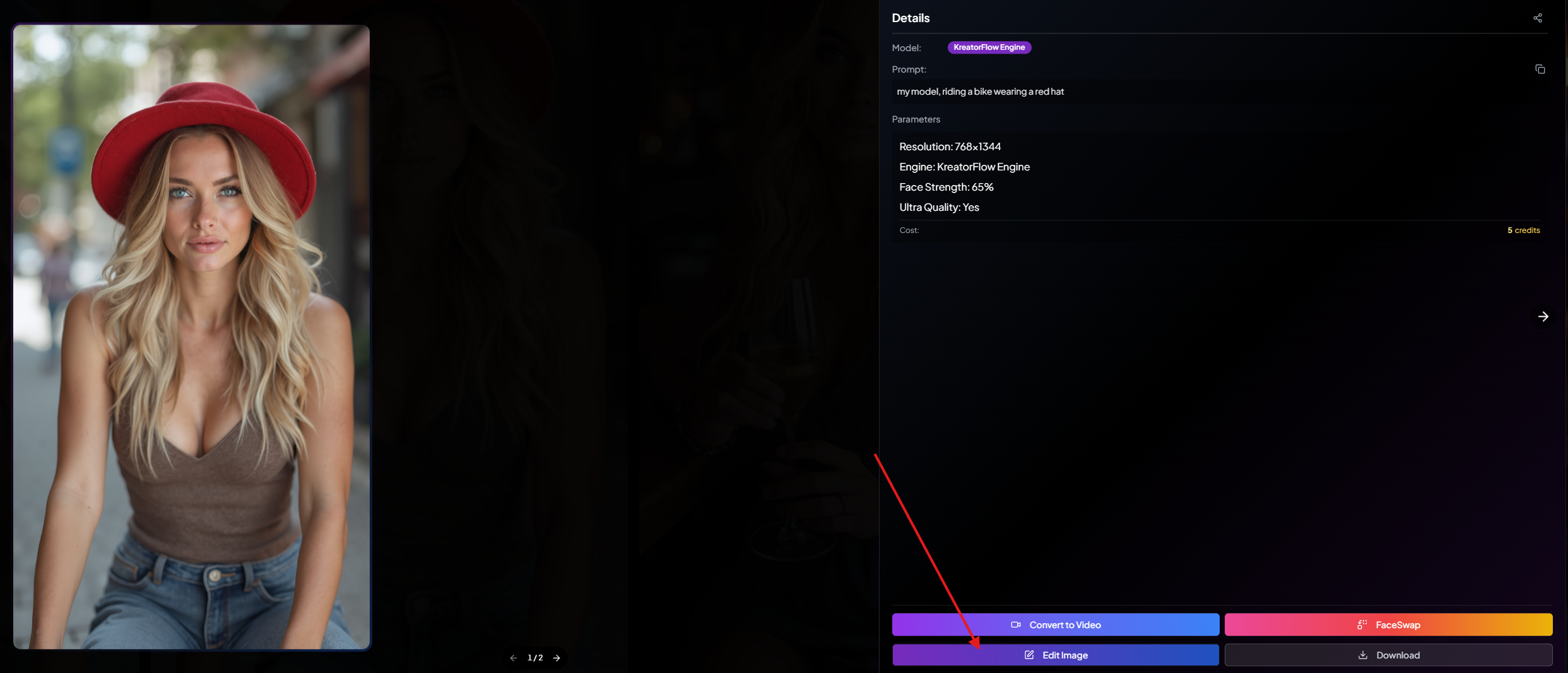 Image Editor interface